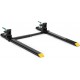 Medium-Duty 60 Clamp-on Pallet Forks with Adjustable Stabilizer Bar, 46 x 4 Fork Length, Rated 4,000 LB, Easy to Install on Loader or Skid Steer Bucket