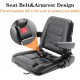 Universal Fold Down Forklift Seat, Forklift Seat with Adjustable Angle Back,Armrest & Safety Belt for Tractor,Excavator Skid Loader Backhoe Dozer Telehandler