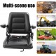 Universal Fold Down Forklift Seat, Forklift Seat with Adjustable Angle Back,Armrest & Safety Belt for Tractor,Excavator Skid Loader Backhoe Dozer Telehandler