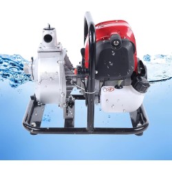 Water Transfer Pump Portable, Gasoline Water Pump, 1 Inch 38CC 4-Stroke 8500r/min Gasoline Water Delivery High-Pressure Pump, Strong Pull Kickback Starting System Lawn Watering Equipment