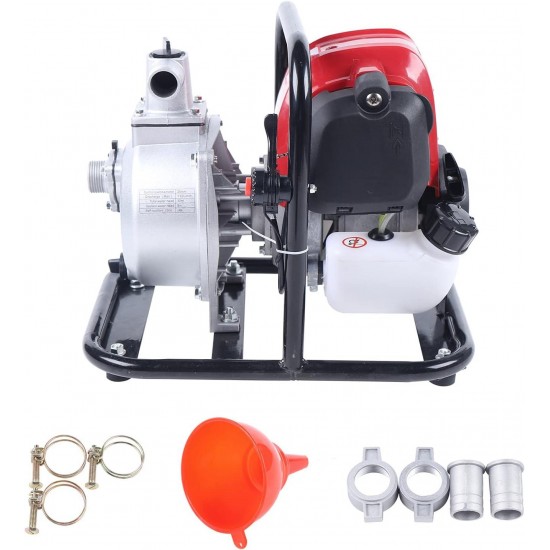 38CC 4-Stroke Gas Powered Water Transfer Pump, 1.2KW Gasoline Engine Transfer Irrigation Water Pump, 1 Garden Water Transfer Irrigation Pump for Irrigation Pool 8500R/MIN