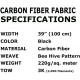 in x 10 FT - Bee Hive - Carbon Fiber FABRIC-2x2 Twill WEAVE-3K - 220g - Black Matrix Weave