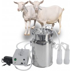 Cow Milking Machine Cow Goat Milking Machine, Pulsation Vacuum Pump Milker, Automatic Portable Livestock Milking Equipment (7L/14L,for Goat) (Color : 14L, Size : for Goat)