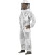 U83 Ultralight Beekeeper Suit with Round Veil, XL, Silver White