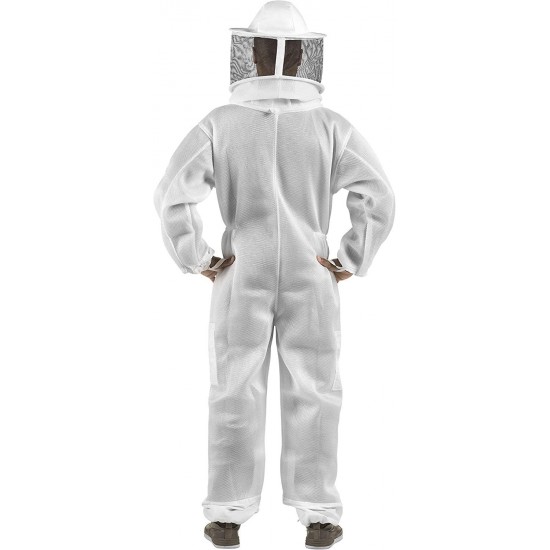 U83 Ultralight Beekeeper Suit with Round Veil, XL, Silver White