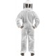 U83 Ultralight Beekeeper Suit with Round Veil, XL, Silver White