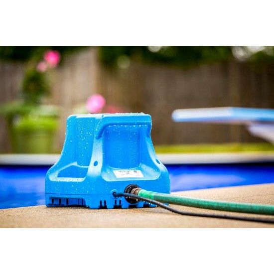 APCP-1700 115-Volt, 1/3 HP, 1745 GPH, Automatic, Submersible, Swimming Pool Cover Pump with 25-Ft. Cord, Light Blue, 577301