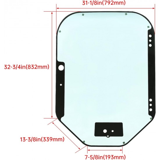 Cab Door Glass Compatible with Bobcat M Series S450 S510 S530 S550 S570 S590 S595 S630 S650 S740 S750 S770 T450 T550 T590 T595 T630 T650 T740 T750 T770 T870 Skid Steer Loader Replace for 7120401