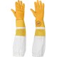 Ventilated Beekeeping Suit with Round Veil and Cowhide Gloves (XX-Large)