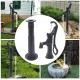 Cast Iron Pitcher Pump and Base, Suction Pump Manual Water Jet Pump Domestic Well Hand Shake Suction Well Pump Groundwater with Base for Home Garden Yard Lift 19.69ft, Black