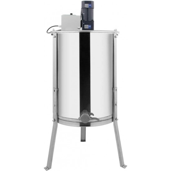 New Electric 4 Frame Honey Extractor Separator,Food Grade Stainless Steel Honeycomb Spinner Drum with Adjustable Height Stands,Beekeeping Pro Extraction Apiary Centrifuge Equipment