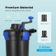 Pressurized Biological Pond Filter with 9-watt Light, Up to 1050 Gallons