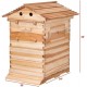 Bee Hives Wooden Beehive Kit Automatic Box with 7 Pieces Frames Auto Honey House for Beginning and Professional Beekeepers