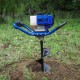 Post Hole Digger Gas Powered, 52cc 2.4 HP 2 Stroke Engine Earth Auger with 8 Drill Bit, EPA Compliant Post Hole Auger