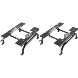 Universal Seat Mounting Frame & Sliders: Tubular Steel, 7 Height, Dual-Lock Ball Bearing Sliders for Early Cars & Trucks, Easy Adjustments, Excludes Vehicle Fasteners, Sold as Pair