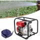 Water Pump, 7.5HP 3 Self-Priming Gas-Powered Semi-Trash Water Pump with 24.61ft Water Pipe, 4-stroke Single-cylinder Air-cooled Water Transfer Pump, 12/250N.m/r/min, 221CC