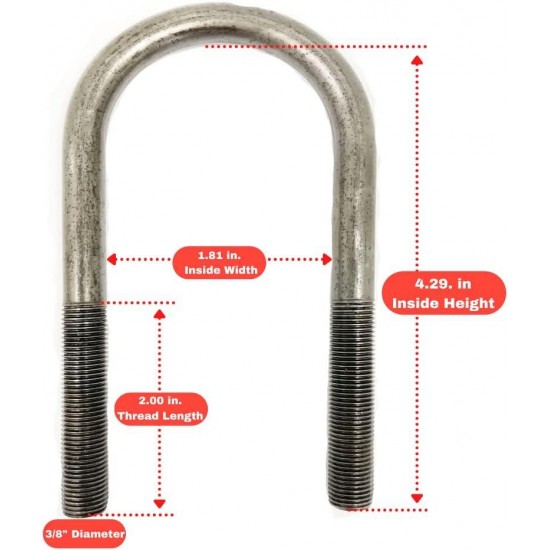 2,000 lbs. Trailer Axle Suspension Kit Incl. Leaf Springs, Shackle & U-Bolt kit