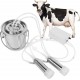 Electric Milking Machine,3L Portable Automatic Electric Vacuum Pulsation Suction Pump Milker Machine Stainless Steel Food Grade Bucket Milking Device for Farm Household Cow Livestock(US)