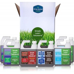 Ryan Knorr - Lawn Essentials Bundle Box - 6 Piece Set- Lawn Food 16-4-8 NPK, Lawn Energizer Booster, Root Hume- Humic Acid, Soil Hume- Seaweed, Humic Acid (32 Ounce Bundle)