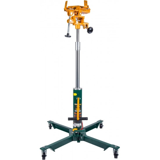 Hydraulic Transmission Jack - Telescopic Air Manual Lifting with Foot Pump - 1000 lb. Capacity for Garage Shop