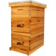 8-Frame Langstroth Beehive Dipped in 100% Beeswax, Bee Hive for Beginner, Honey Bee Hives Includes 2 Deep Bee Boxes, 1 Bee Hive Super with Beehive Frames and Foundation (3 Layer)