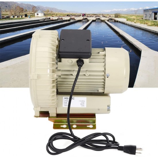 Commercial Air Pump Blower,Commercial Aquaculture Vortex High Pressure Air Blower,370W High Pressure Commercial Air Pump Blower for Aquarium Pond Fish Tank