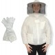 Ventilated Bee Jacket Round Hood - 3 Layer Mesh Ultra Vented Beekeeping Jacket Ventilated Beekeeper Jacket for Big Men