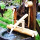 Bamboo Fountain Kit, with Pump & Solar Panel & Water Filter, Bamboo Feng Shui Water Fountain Garden Decor, Bamboo Water Feature Landscape