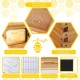 10-Frame Beehive Starter Kit with Window for Beekeeping - Double Wax Coated Bee Hive Box Kits for Beginners - Supplies-All Complete Honey Bees Hives Keeping Tool Set for Bee Keeper