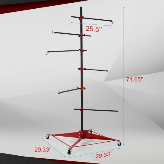 Auto Body Door Fender Panel Holder Tree Center Post Hang Paint Stand Adjustable