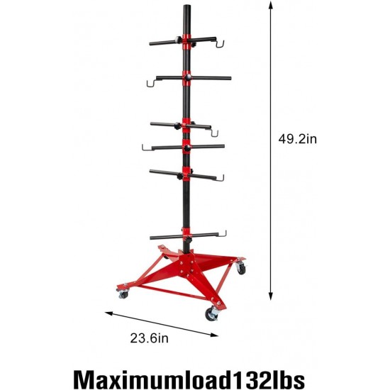 Universal Auto Paint Support Panel Tree Paint Stand Panel Holder Adjustable Center Post Steel Powder Coated Hang Automotive Fenders Bumpers