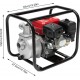 212cc Gas-Powered Trash Water Pump with Hose Kit- 2 Inch | 7.5HP, 4-Stroke Engine - Ideal for Irrigation from Lake, Pool Draining (2 inch)