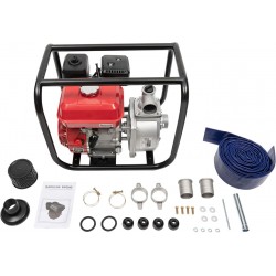 212cc Gas-Powered Trash Water Pump with Hose Kit- 2 Inch | 7.5HP, 4-Stroke Engine - Ideal for Irrigation from Lake, Pool Draining (2 inch)