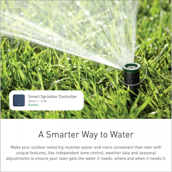 Smart Wireless Soil Sensor, WISNS002G1USA Bundle with Moen 8-Zone Smart Sprinkler Controller, WICNT008G1USA