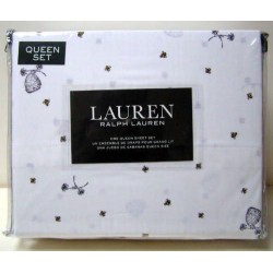 Lauren Ralph Lauren Bee Hive Bees Nest QUEEN Sheet Set - all cotton