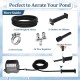 Pond Aerator|Septic Tank Air Pump| Premium Koi Fish Pond Aeration System| 1/2 Acre 1.91CFM 4.35PSI 25W| Includes Two 20ft Rubber Airlines and Diffusers