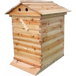 Flows Hive Beehive Complete Kit,Bee Hives Boxes Starter Kit - Wooden Beekeeping House Beehive Boxes,Food Grade BPA  (Beehive Frame+Wooden Box)