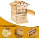 Flows Hive Beehive Complete Kit,Bee Hives Boxes Starter Kit - Wooden Beekeeping House Beehive Boxes,Food Grade BPA  (Beehive Frame+Wooden Box)