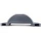 Silver Plastic Single Axle Boat Trailer Fender with Steps 9.7 in x 43.4 in x 12.75 in 26793 Fits 14 inch Diameter Wheels