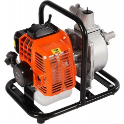 Gas Powered Water Transfer Pump,2-Stroke 43CC Engine1.7HP 1inch Portable Gas Powered High Pressure Water Pump for Garden Farm Irrigation