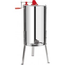 Upgraded 3 Frame Honey Extractor Separator, Food Grade Stainless Steel Honeycomb Spinner Drum Manual Crank with Adjustable Height Stands,Beekeeping Pro Extraction Apiary Centrifuge Equipment