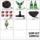 50M Self Automatic Garden Watering System Water Drip Irrigation System Plant Watering Kit Irrigation Drippers Mist Set Lucky (Color : 50 M kit Timer)