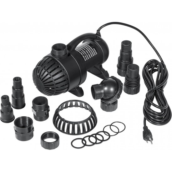 91018 3000 GPH Submersible Water Pump for Pond Waterfall Fountain Hydroponics Aquarium Skimmers Filter System Fish Tank Koi Pool Up To 3000 Gallons with 20FT Cord, 165W, 15FT High Lift