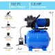 1.6HP Shallow Well Pump with Pressure Tank - Efficient and Durable Water Booster Pump for Home Garden Lawn Farm Irrigation (Blue)