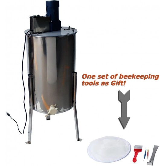 Electric 3 Frame Honey Extractor Separator Machine Bee Extractor with Beekeeping Tools Kit for Honeycomb Drum Spinner Beekeeping Equipment