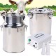 Pulsation Milking Machine Single Bucket Piston Vacuum Pulsation Milking Machine 304 Stainless Steel Goat Cow Milking Supplies for Cows Cattle or Sheep Optional (for Goat 5L)