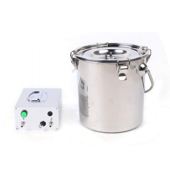 Pulsation Milking Machine Single Bucket Piston Vacuum Pulsation Milking Machine 304 Stainless Steel Goat Cow Milking Supplies for Cows Cattle or Sheep Optional (for Goat 5L)