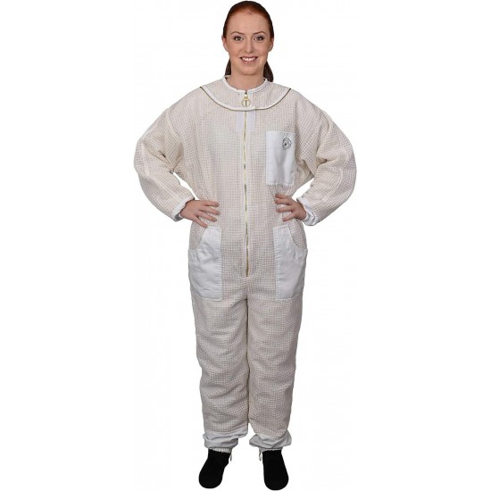 420 Aero Beekeeping Suit with Round Veil, XL, Summer Beige