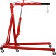 4400LBS Engine Hoist, Folding Hydraulic Hoists Cherry Picker, Heavy Duty Engine Crane Lifter, Red