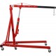 2 Ton(4000lbs) Folding Engine Hoist Cherry Picker, Shop Crane Hoist Lifter, Heavy Duty Steel with 6 Iron Caster Wheels (Red)